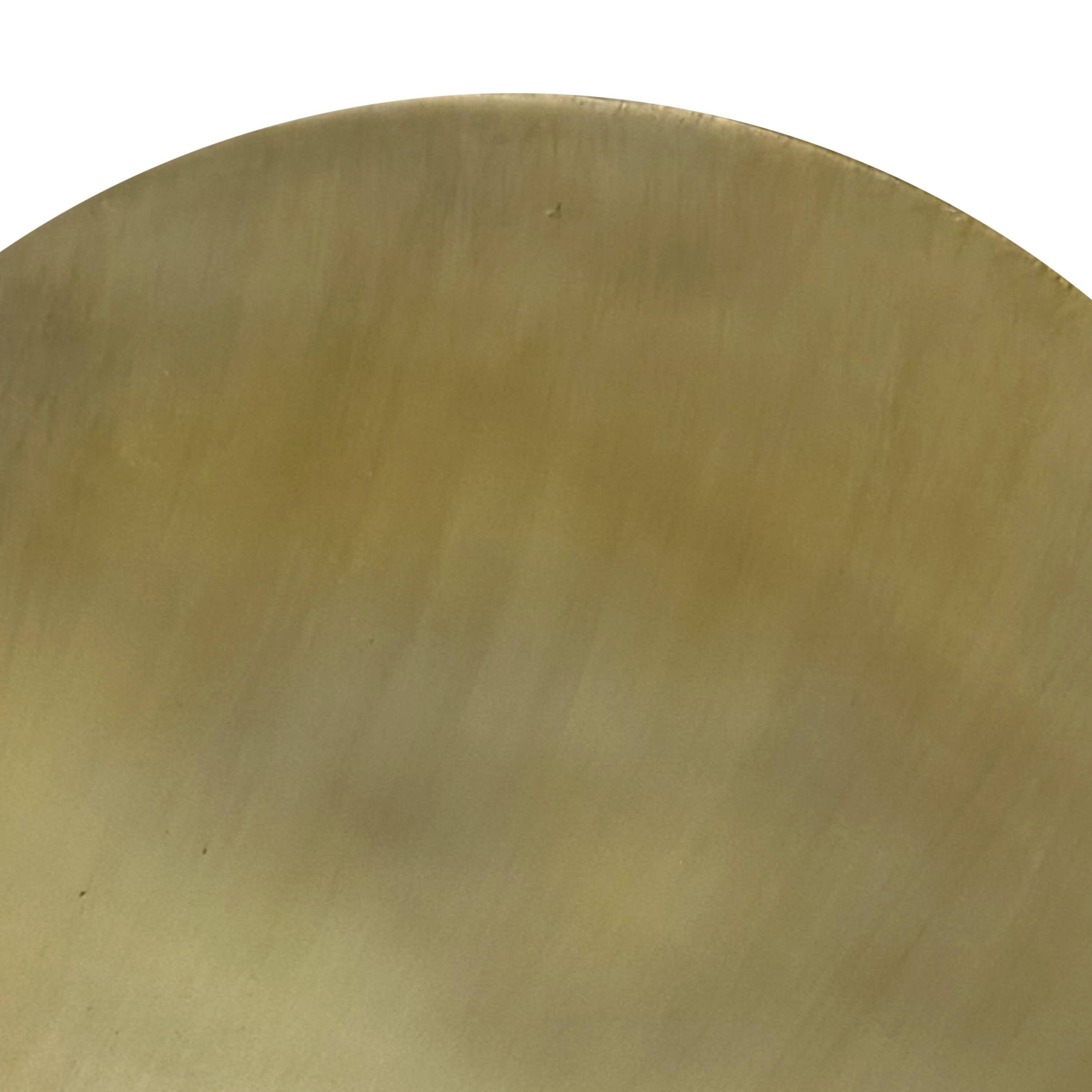 Alt View 5. Manhattan Lane - Dyan Coffee Table, 34.5 Inch Round Drum Shape - Antique Brass, Black.
