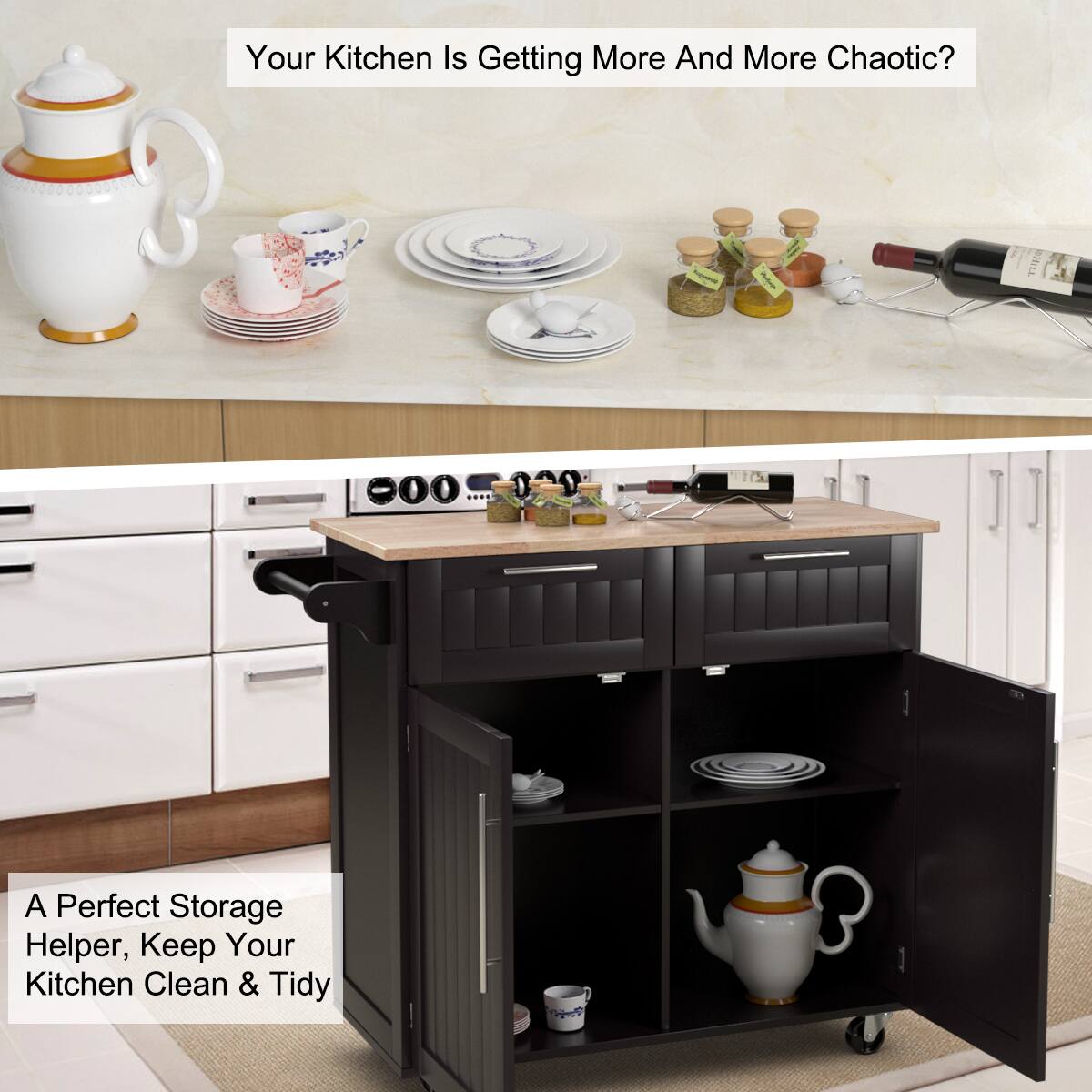 Your Kitchen Is Getting More And More Chaotic?

A Perfect Storage Helper, Keep Your Kitchen Clean & Tidy