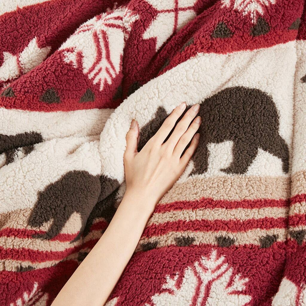 Alt View 2. TinyHomie - King/Cal King Print Sherpa Comforter Set - Multicolor.