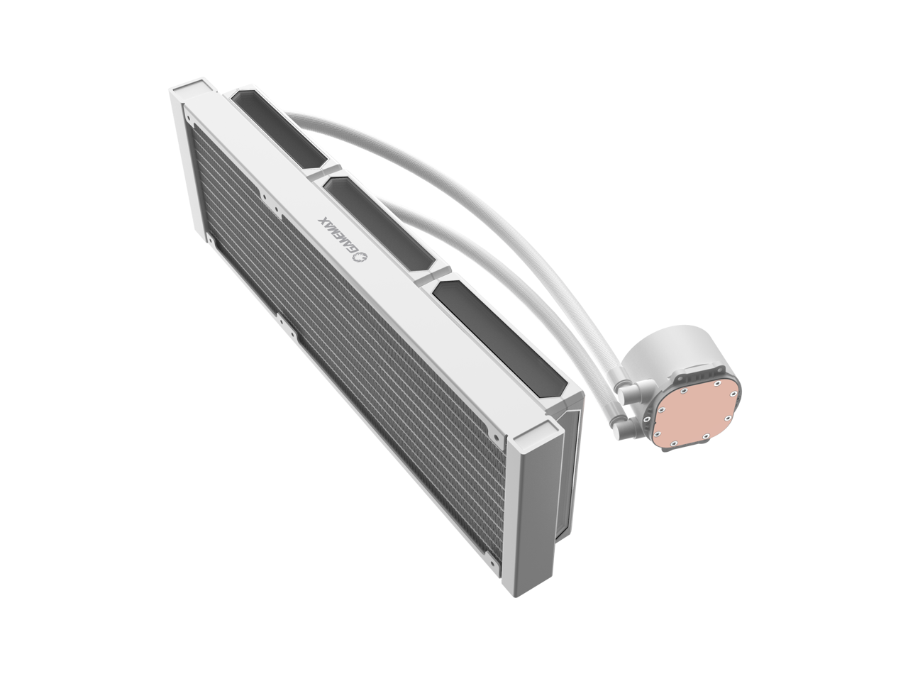 Alt View 5. GAMEMAX - GAMEMAX 360 Digital WH, Liquid CPU Cooler 360mm Addressable ARGB Pump Fans 290W TDP AIO Water Cooler - White.