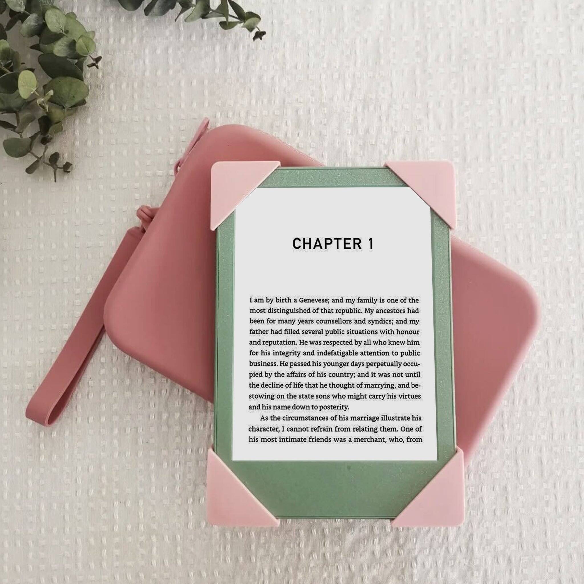 Back. Strapsicle - Hand Strap for Kindles & Kobos - Paperwhite 7-10 Gen + Most Kobo - 2 Straps - Lightweight Grip - Medium - Blush - Blush.