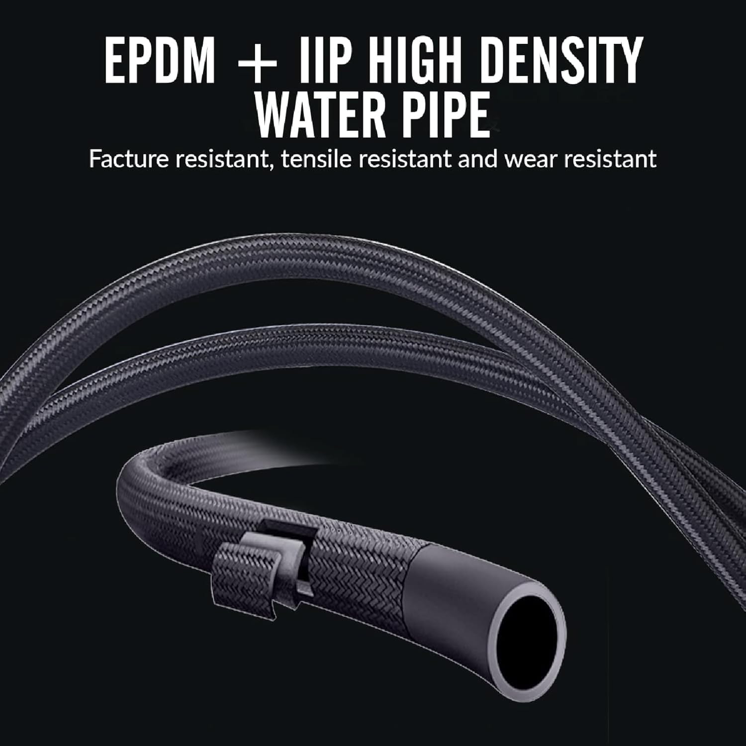 EPDM + IIP HIGH DENSITY WATER PIPE  
Facture resistant, tensile resistant and wear resistant