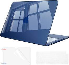 Fintie - Case with Keyboard Skin & Screen Protector for MacBook Neo 13 Inch (Model A3404, 2026 Release) Snap-On Hard Shell Cover - Crystal Indigo