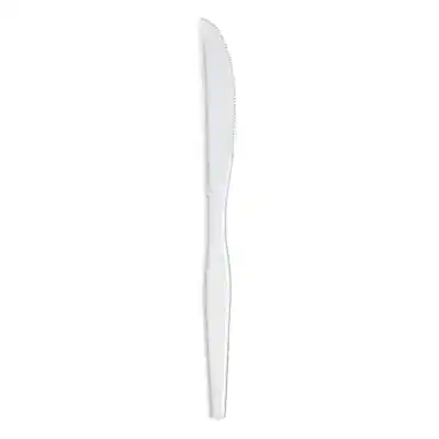 Alt View 3. Dixie - Plastic Knife, Heavy-Weight, 1000/Carton - White.