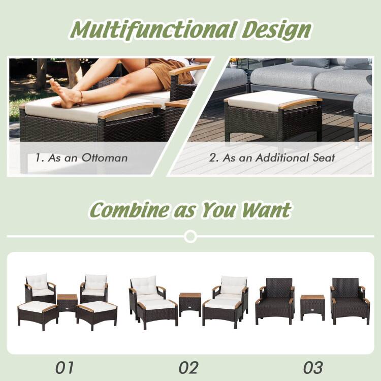 Multifunctional Design

1. As an Ottoman
2. As an Additional Seat

Combine as You Want

01 02 03