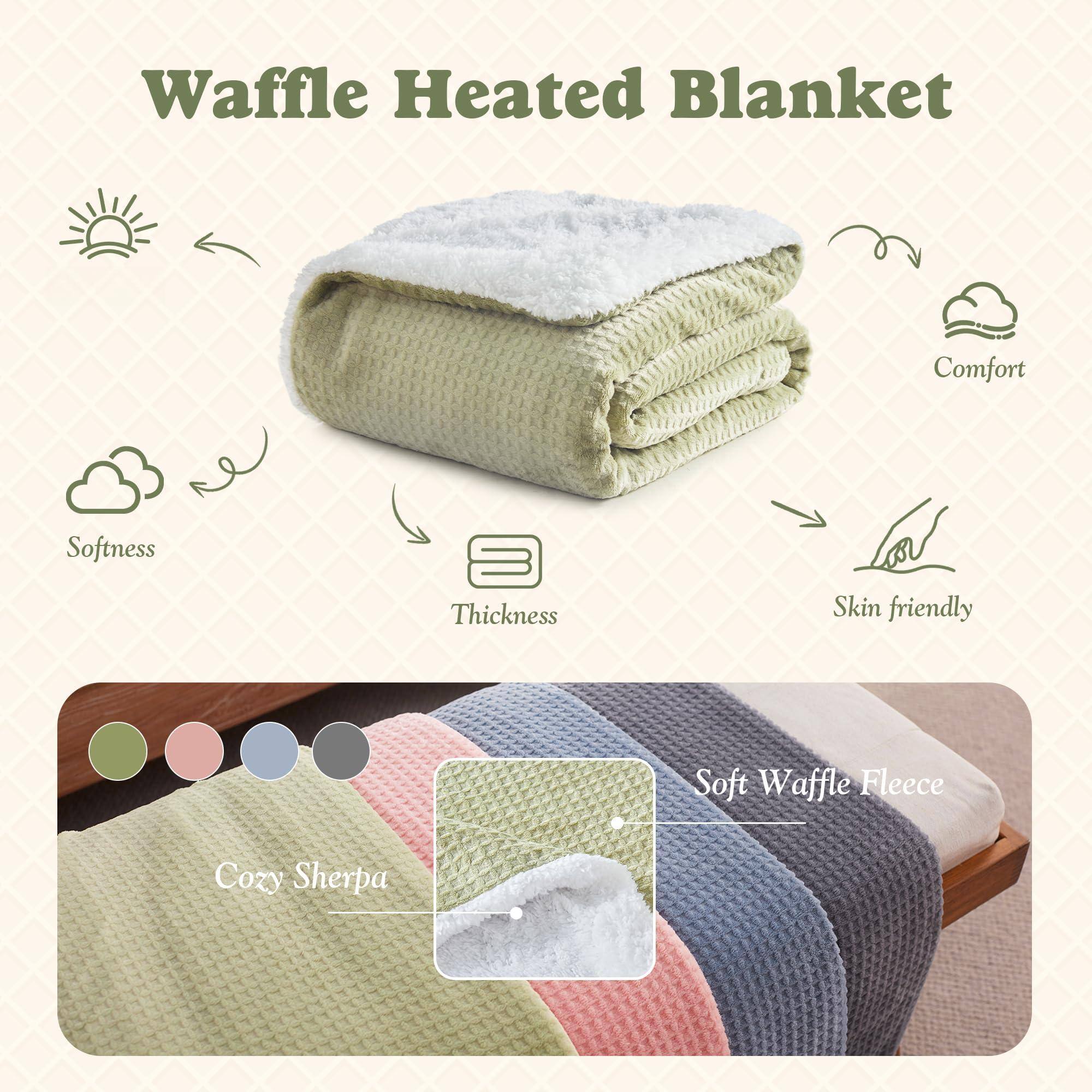 Waffle Heated Blanket

- Softness
- Comfort
- Thickness
- Skin friendly

Cozy Sherpa

Soft Waffle Fleece