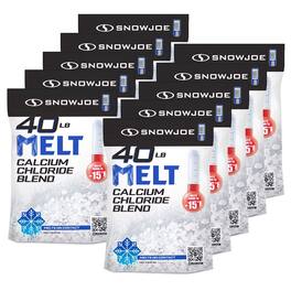 Snow Joe - 10 Pack Calcium Chloride Deicer & Snow Removal, 40 Pound Bag, MELT40ESB