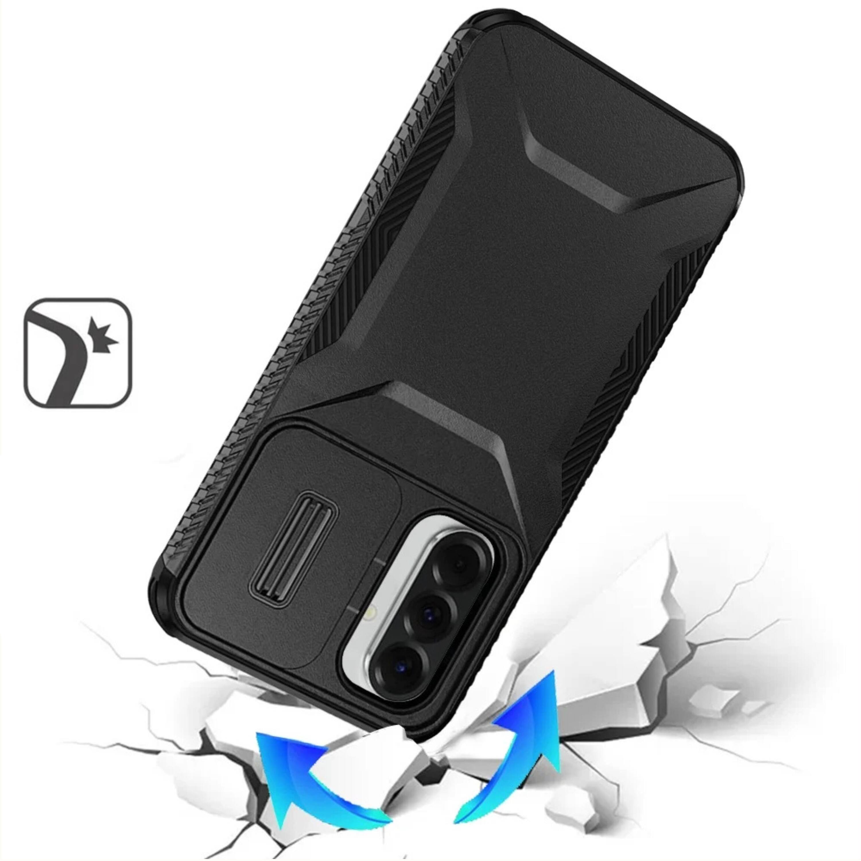 Left. Kitcheniva - Sliding Camera Lens Protection Case With Tempered Glass For Samsung A27 5G Rose Gold - Rose Gold.