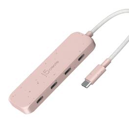 j5create - Eco-Friendly USB-C to 4-Port Type-C Gen 2 Hub - Misty Rose