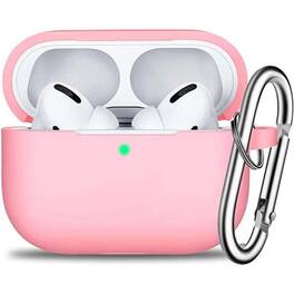 Entronix - Soft-Touch Liquid Silicone Case for AirPods Pro 1st/2nd Generation - Light Pink