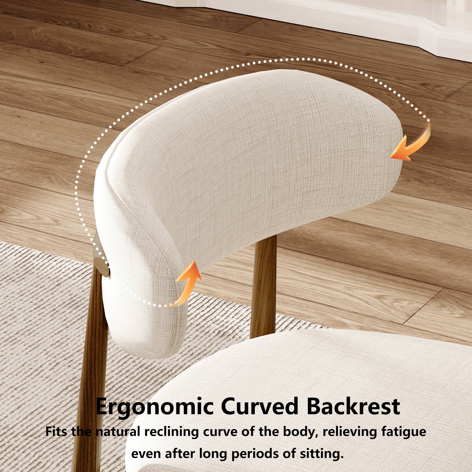 Ergonomic Curved Backrest

Fits the natural reclining curve of the body, relieving fatigue even after long periods of sitting.