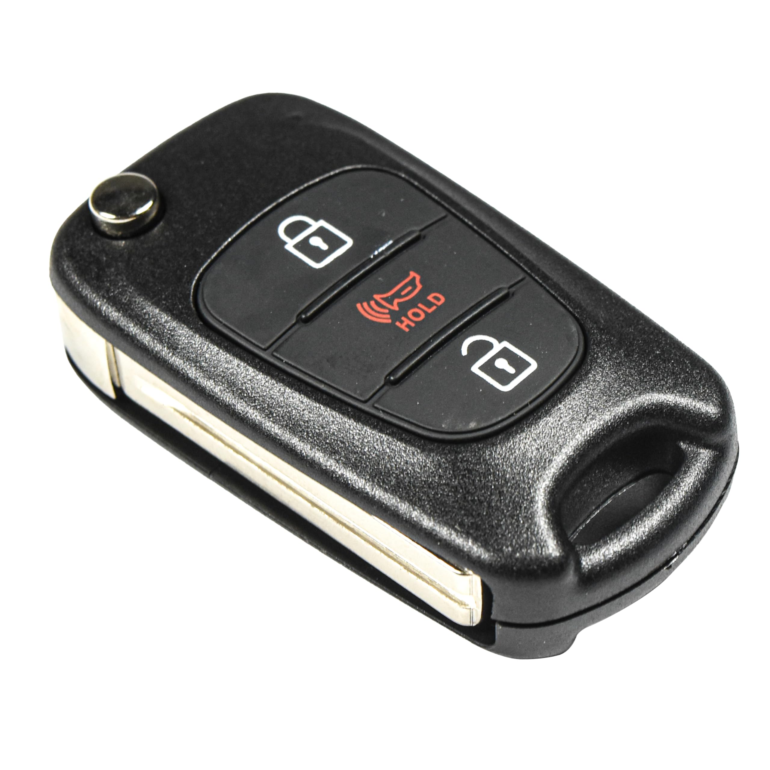 Alt View 1. HQRP - Flip Folding Key Fob Shell Case 3-Button Remote Cover for Kia Soul 2010-2013 2-Pack - Black.