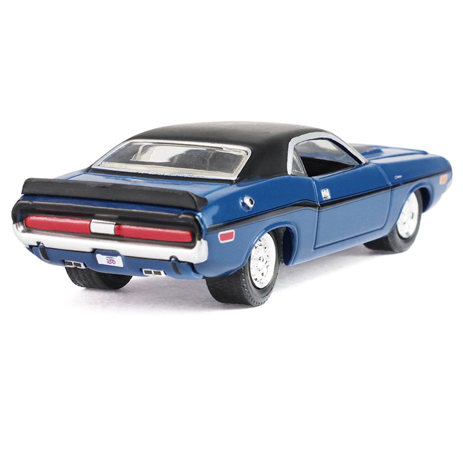 Alt View 2. Greenlight - 1970 Dodge Challenger Blue with Black Top "America 250 Edition" "Anniversary Collection" 18 1/64 Model Car by Greenlight.