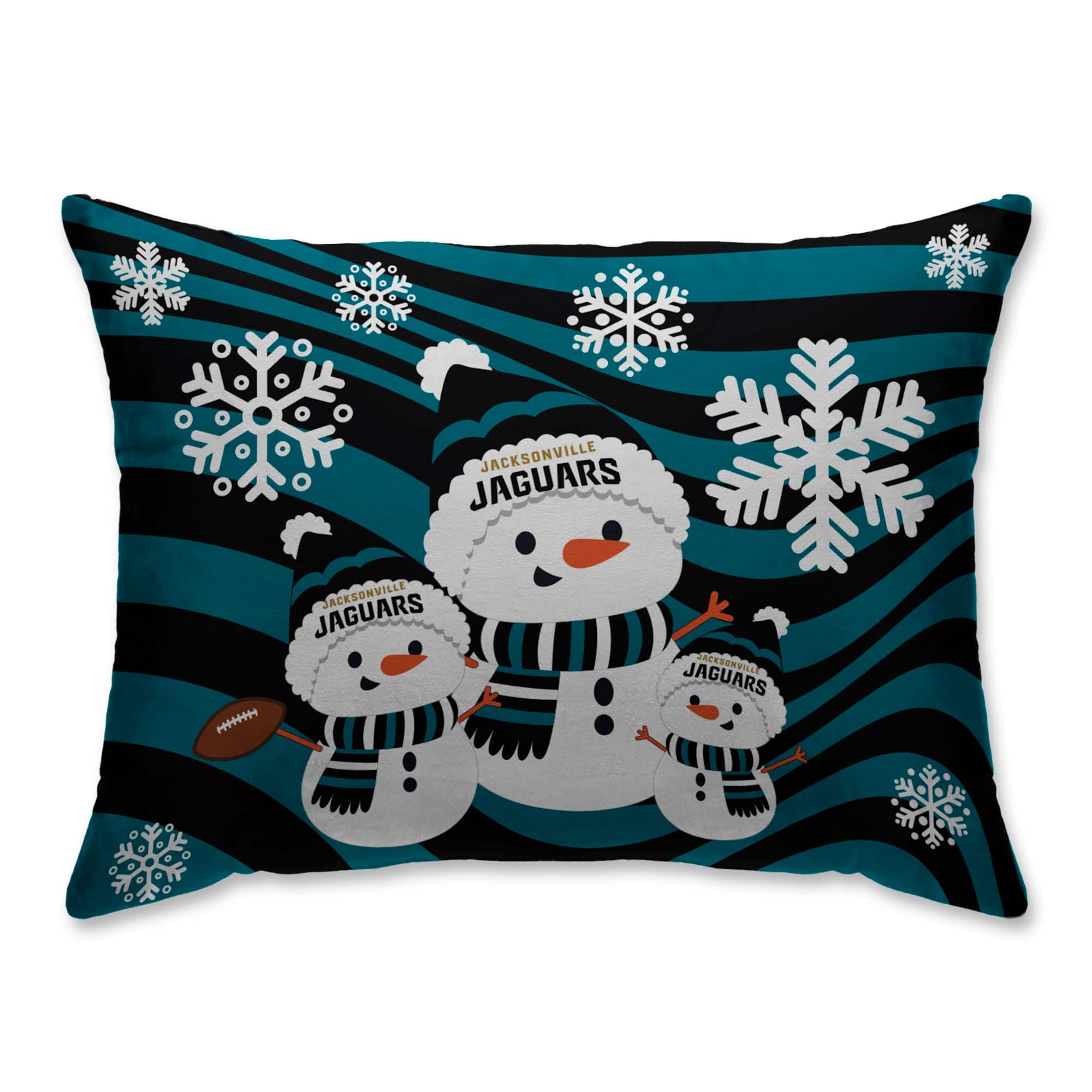 Pegasus - 20'' x 26'' Holiday Team Snowman Bed Pillow - Multicolor