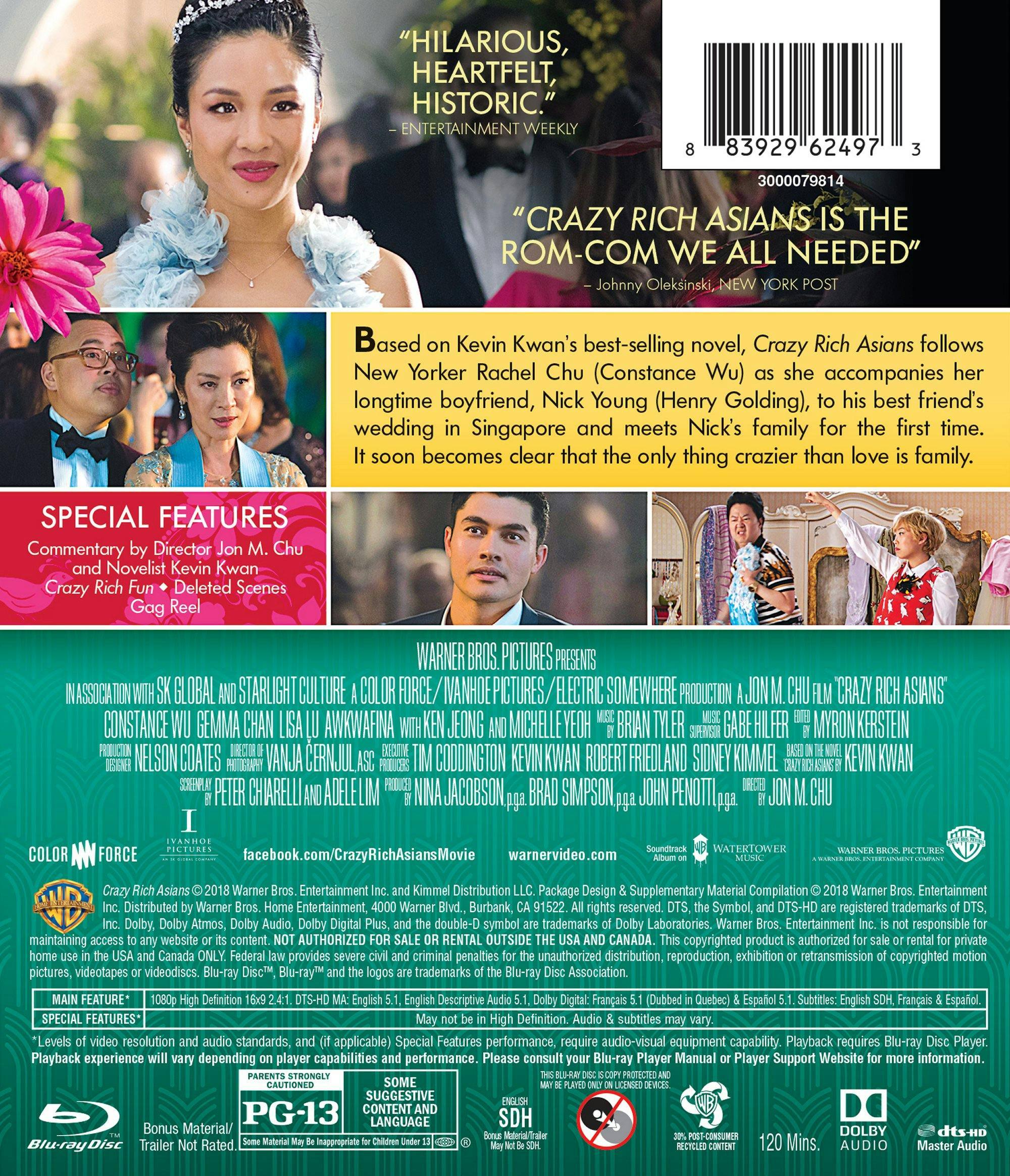 Angle. Crazy Rich Asians [Blu-ray].