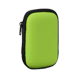 Unique Bargains - Earphone Case, 4.53x3.15x1.38inch, Portable Earbud Carrying Case Storage Bag for In-Ear Headphones - Green