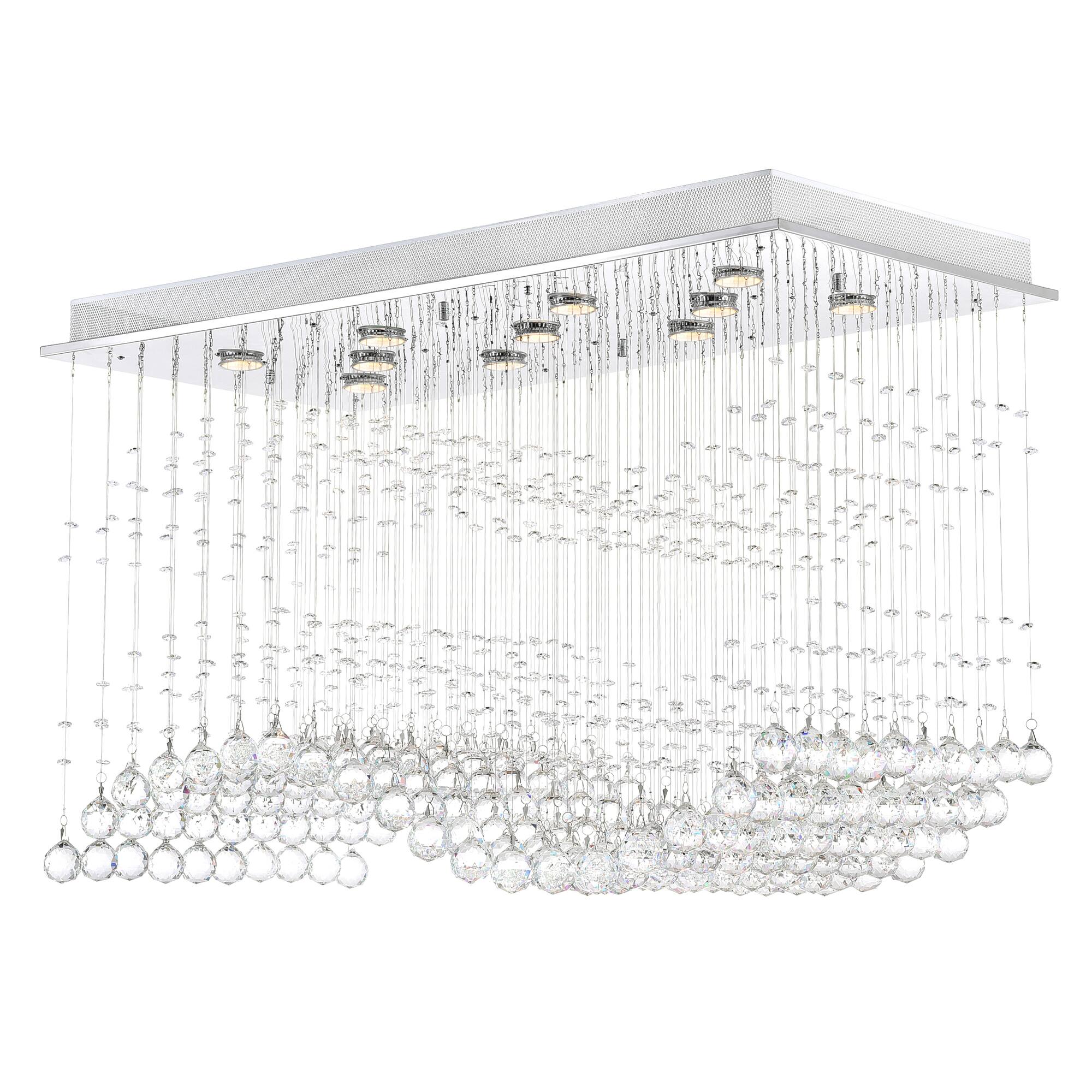 Alt View 1. CWI Lighting - Twinkle 11 Light Flush Mount With Chrome Finish - Chrome.