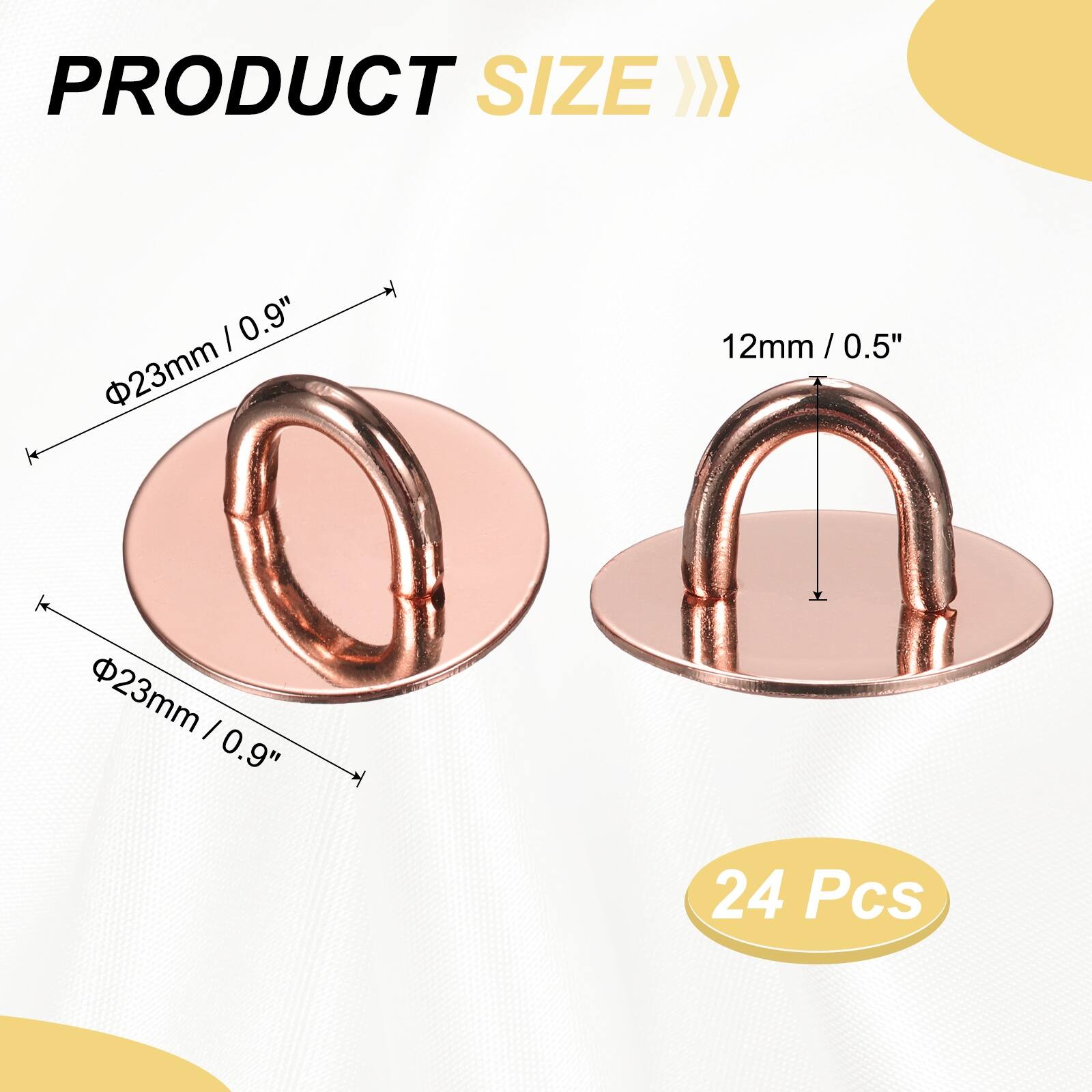 PRODUCT SIZE  
- Ø23mm / 0.9"  
- 12mm / 0.5"  
- 24 Pcs