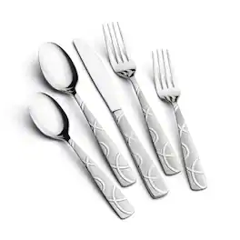 Dazzed Corner - 40PCS Stainless Steel Silverware Set, Mirror Polished Cutlery Set,Dishwasher Safe - Silver
