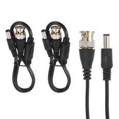 Front. Unique Bargains - 2pcs 1.2Ft BNC Pigtail Cable BNC Male + DC Power Male Open End for DVR CCTV Camera - bnc cable.
