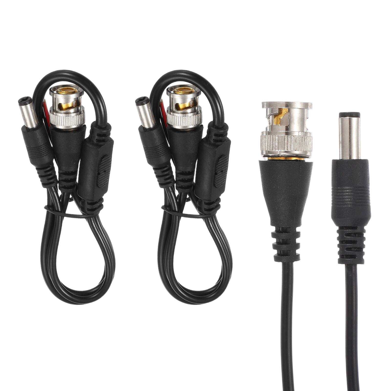 Front. Unique Bargains - 2pcs 1.2Ft BNC Pigtail Cable BNC Male + DC Power Male Open End for DVR CCTV Camera - bnc cable.