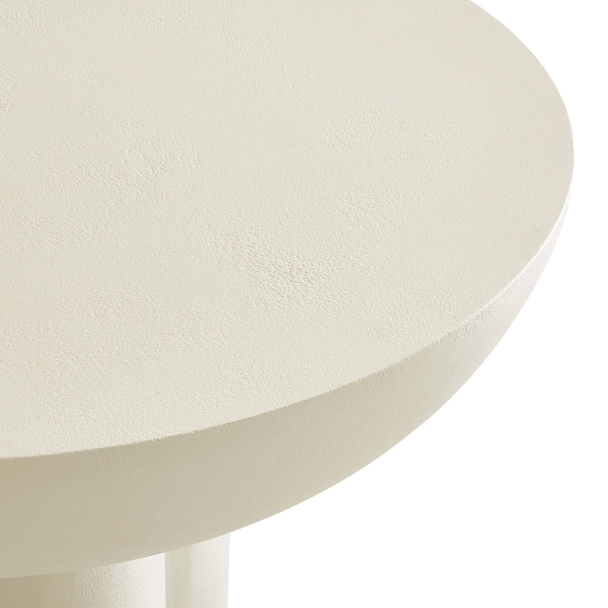 Alt View 6. Modway - Caspian Round Concrete Coffee Table by Modway - White.