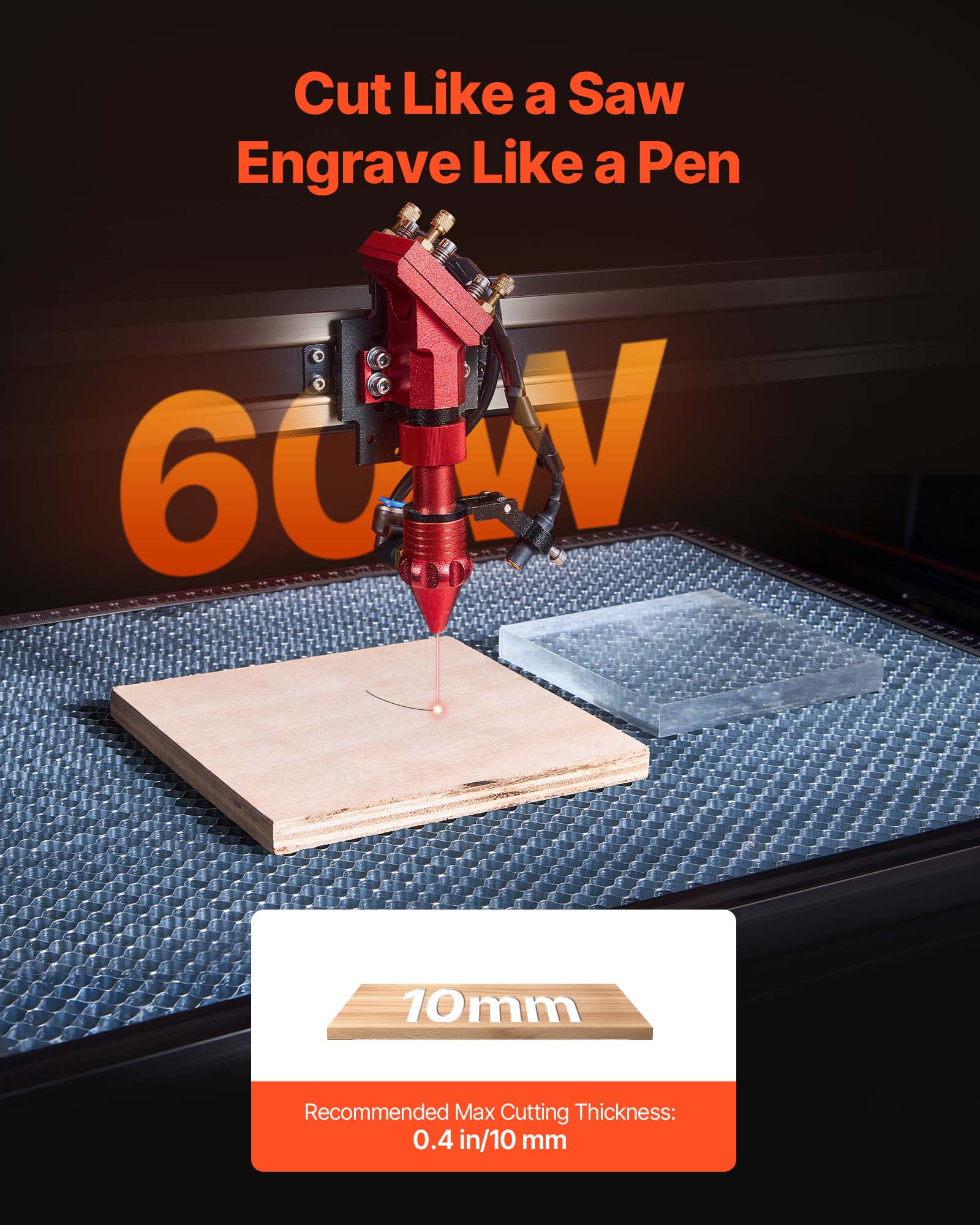 Cut Like a Saw  
Engrave Like a Pen  

6URV 6 V 10mm  

Recommended Max Cutting Thickness: 0.4 in/10 mm