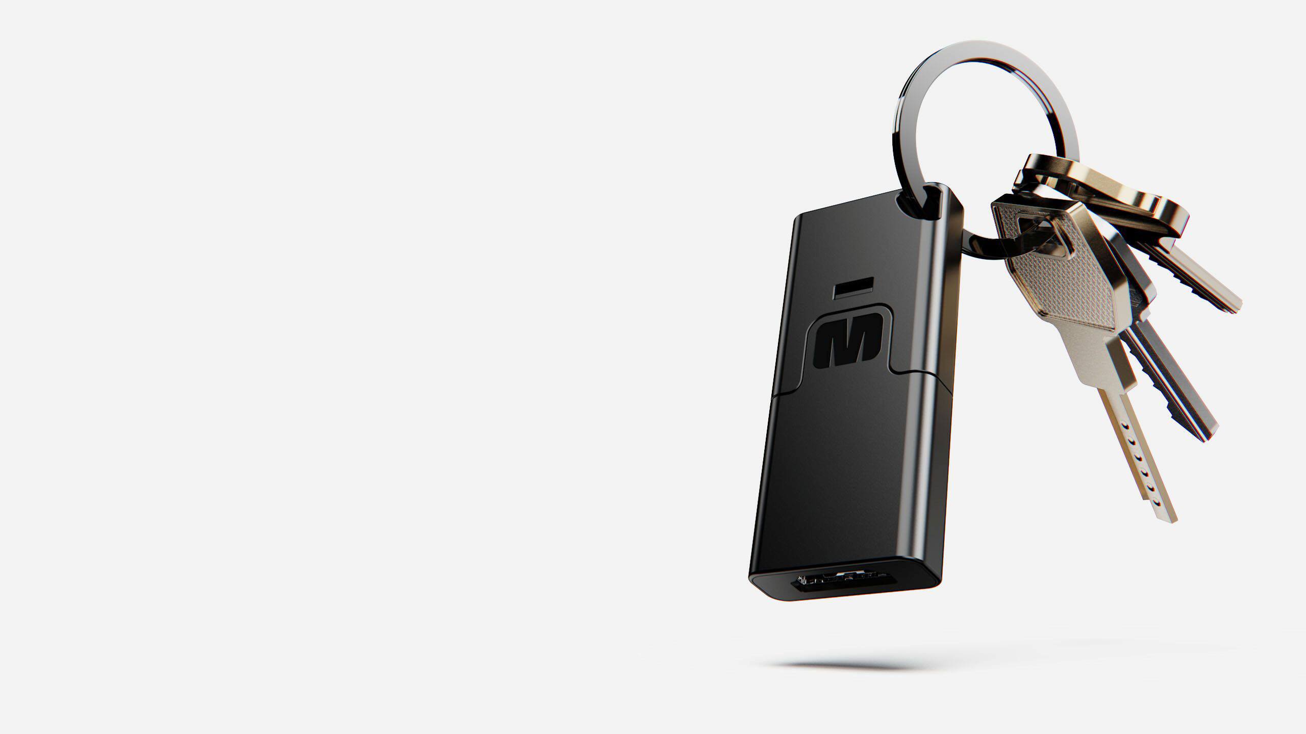 Left. OhSnap - MCON Key Cast Stick with 4k @60Hz HDMI Video Display for Univeral Phones with USB-C Port - Black.