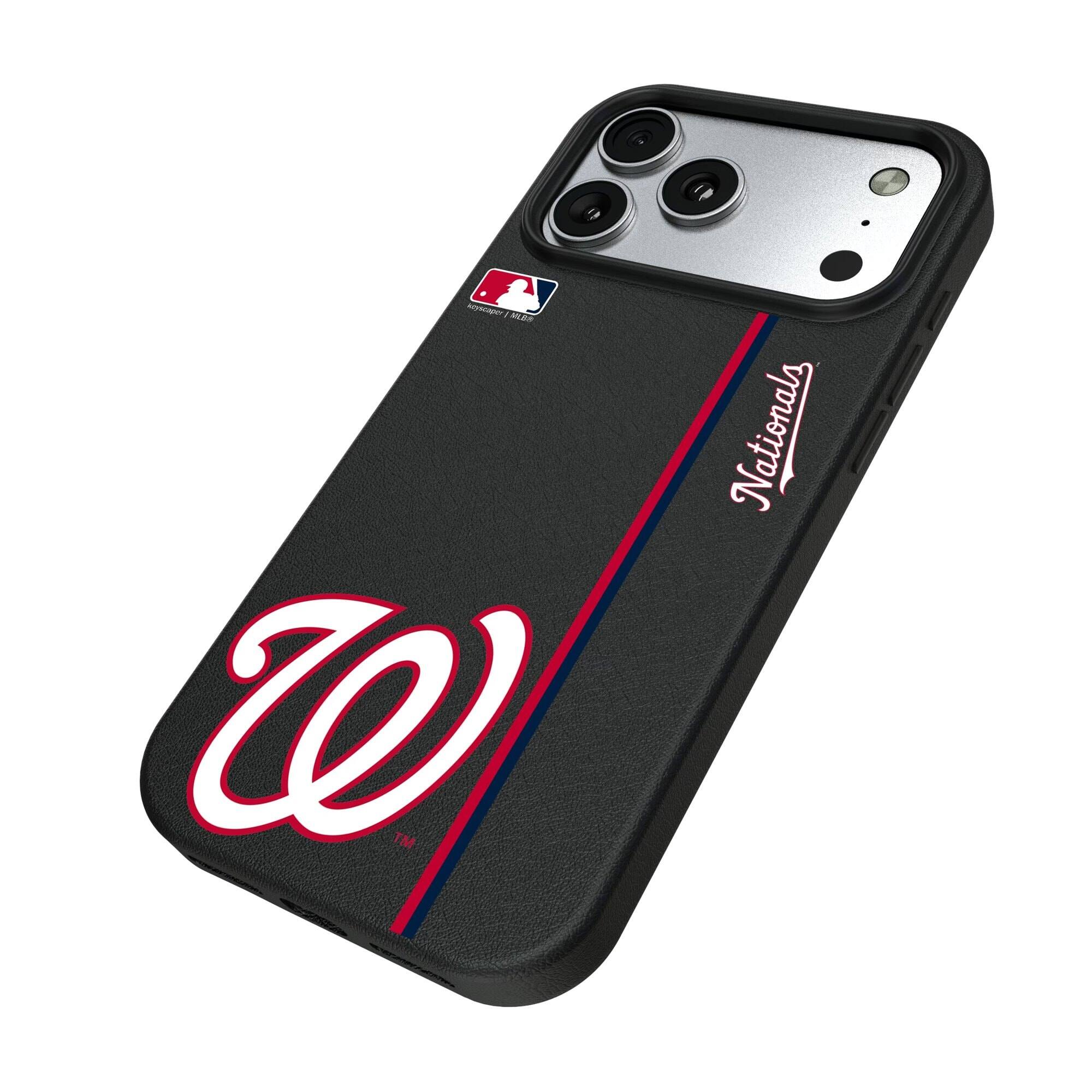 Alt View 1. Keyscaper - Washington Nationals iPhone Magnetic Bump Case - 16 Plus - Black.