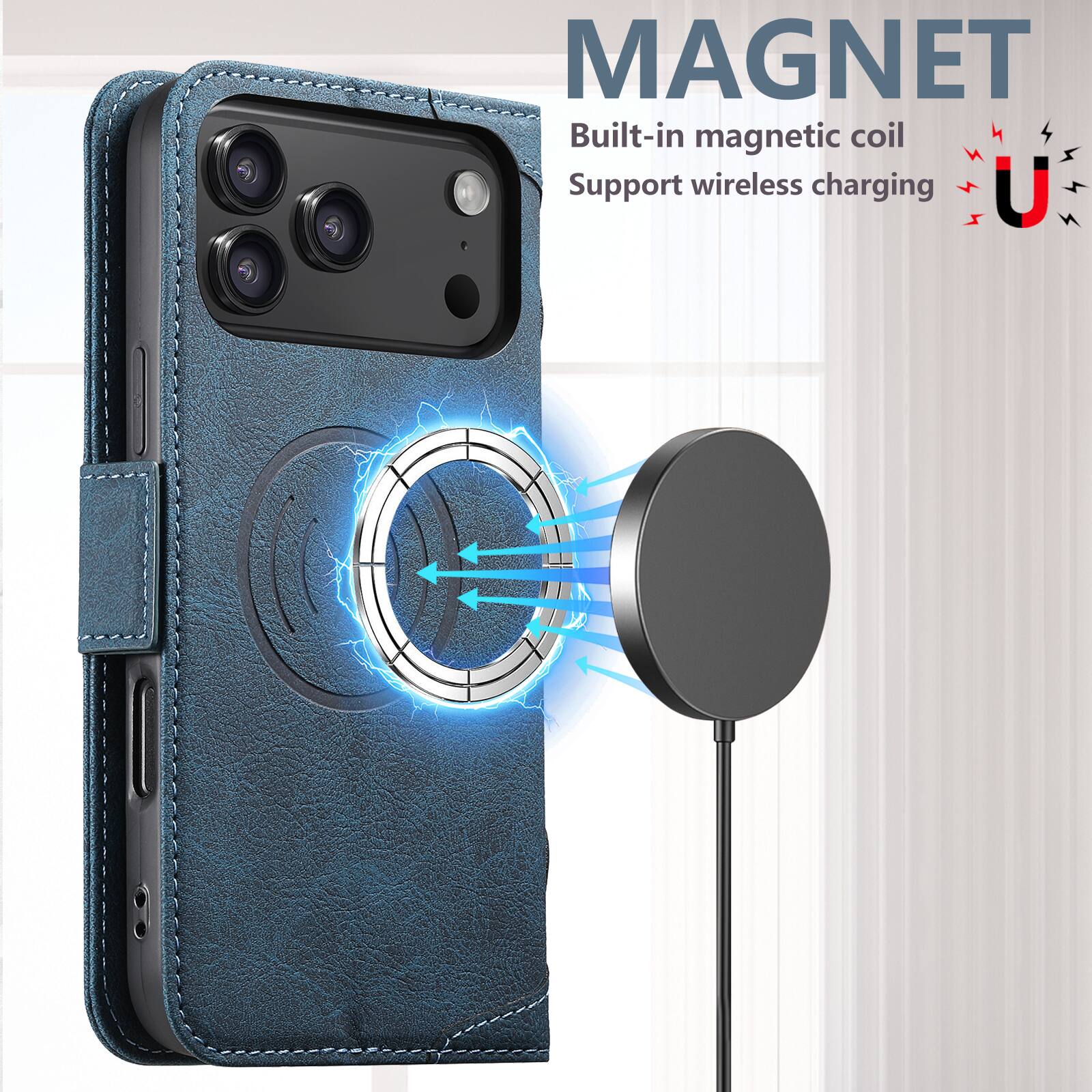 MAGNET  
Built-in magnetic coil  
Support wireless charging