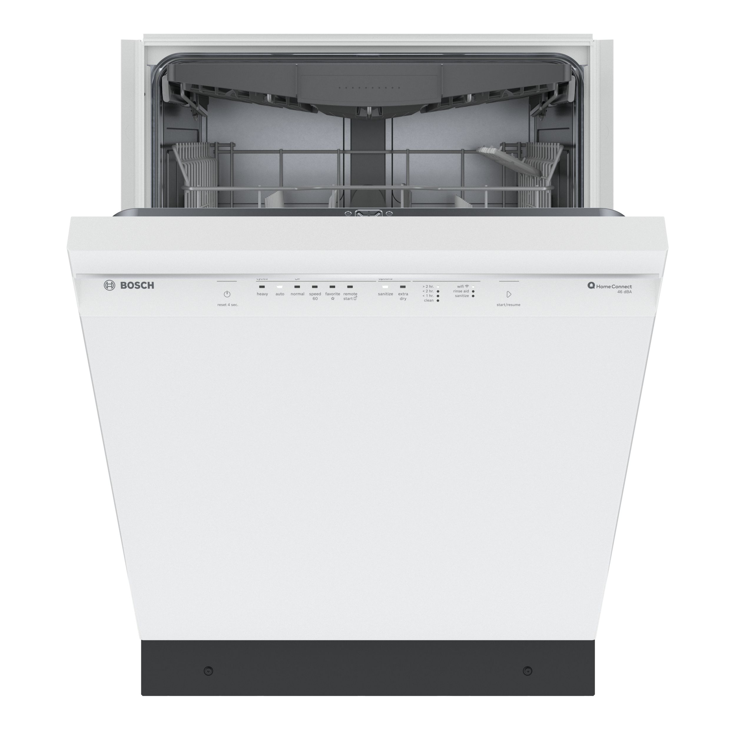 Alt View 17. Bosch - 300 Series 24" Front Control Smart Built-In Stainless Steel Tub Dishwasher with 3rd Rack, 46 dBA - White.