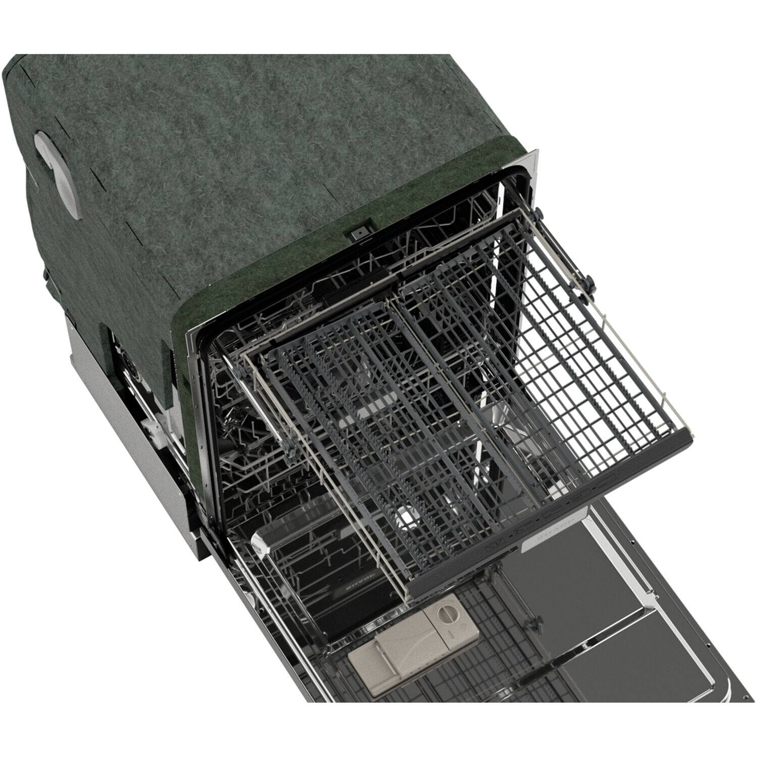 Left. Sharp - 24-In. Top Control Slide-In Dishwasher in Stainless Steel.