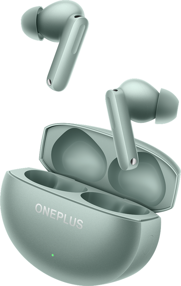 Angle. OnePlus - Buds 4 True Wireless Earbuds – Noise Cancelling, Long Battery Life, Smart Controls - Zen Green.