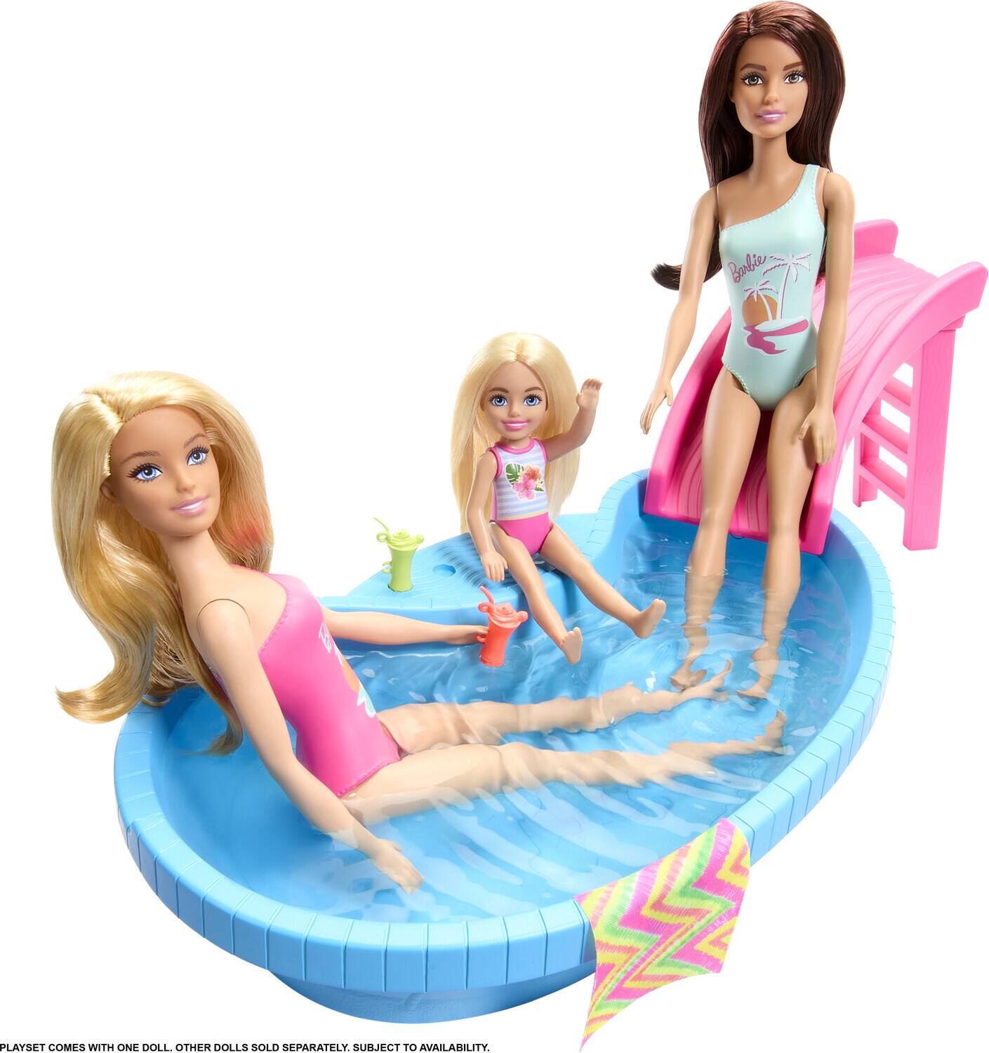 Barbie PLAYSET COMES WITH ONE DOLL. OTHER DOLLS SOLD SEPARATELY. SUBJECT TO AVAILABILITY.