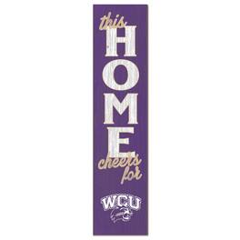 Jardine - Western Carolina Catamounts 12" x 48" This Home Leaner - Purple