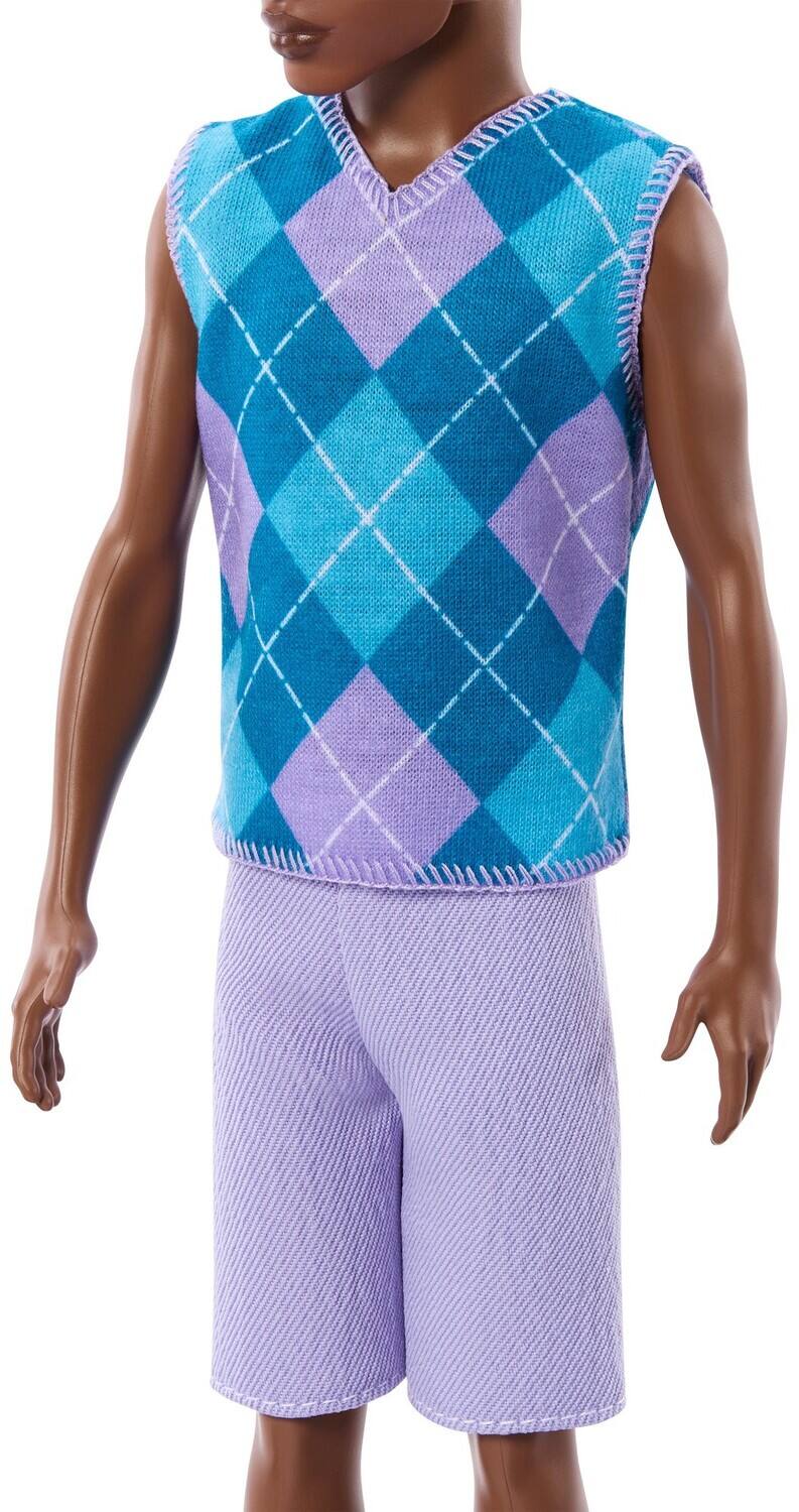 Alt View 4. Mattel - Barbie Fashionistas Ken Doll #253 in Lavender Shorts, Argyle Top, Brown Hair   - COLLECTIBLES - Multicolor.
