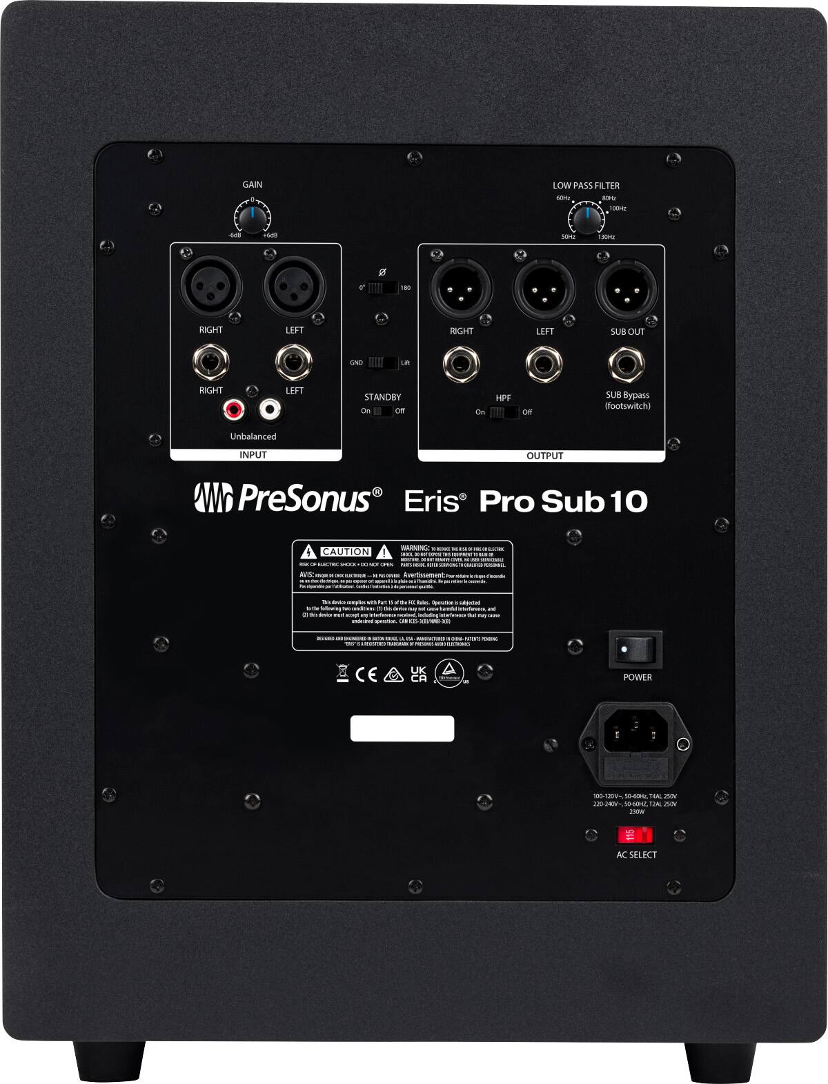 Alt View 11. PreSonus - Studio Monitors ERIS PRO SUB 10 - Black.