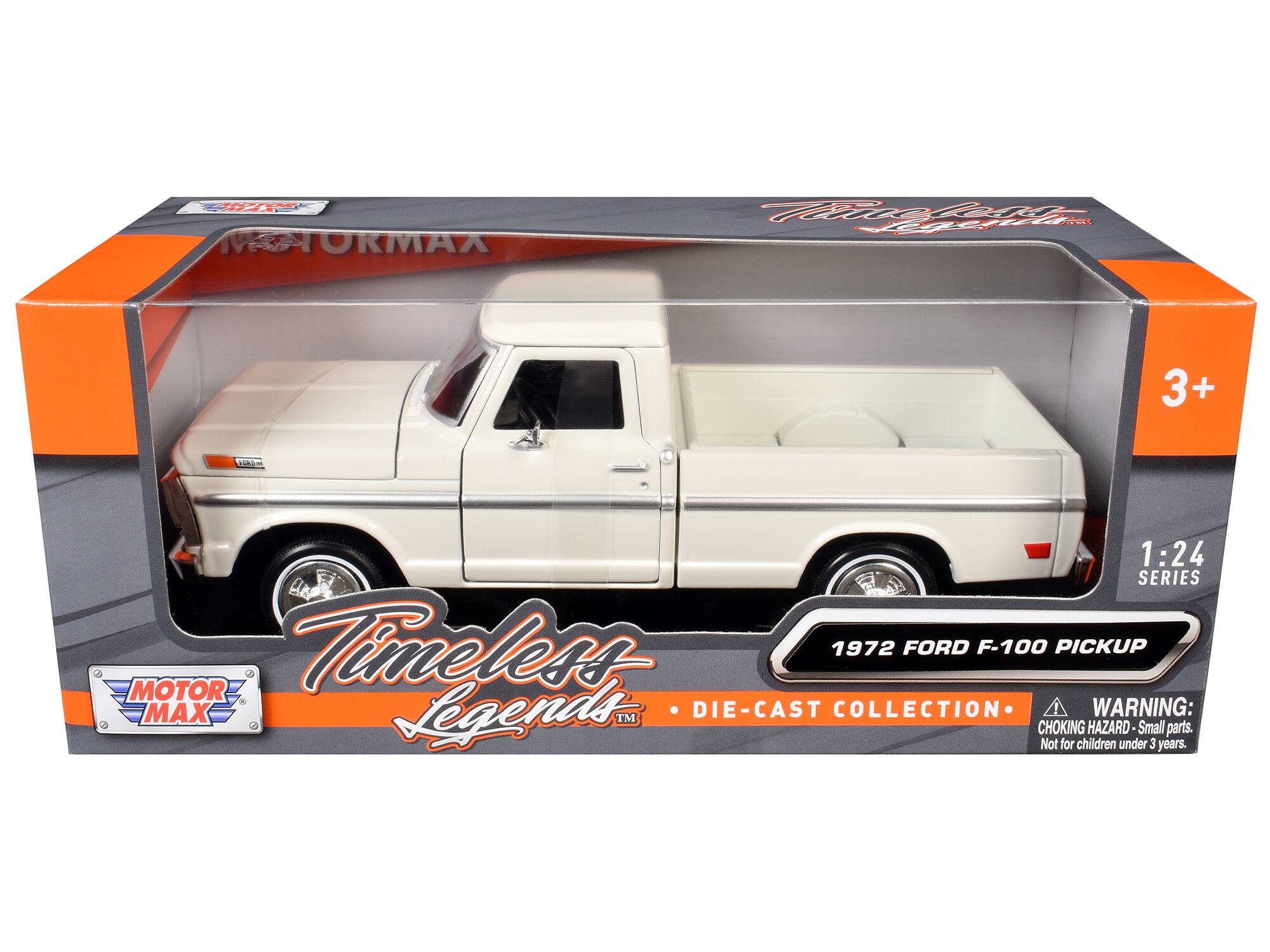 NORMAX  
FOTe Ft N  
3+  
Hdm 1:24 SERIES  
BN  
Timeless Legends  
DIE-CAST COLLECTION  
1972 FORD F-100 PICKUP  
WARNING: TM CHOKING HAZARD - Small parts. Not for children under 3 years.