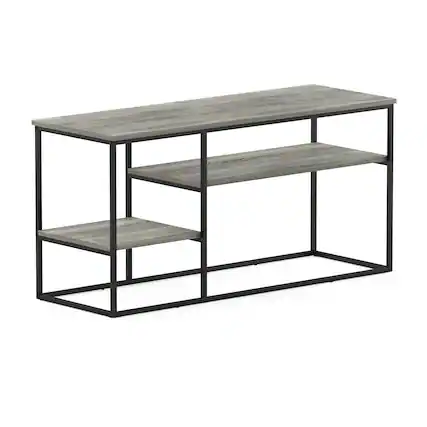 Front. Furinno - Moretti Modern Lifestyle TV Stand for TV up to 50 Inch - French Oak Grey.