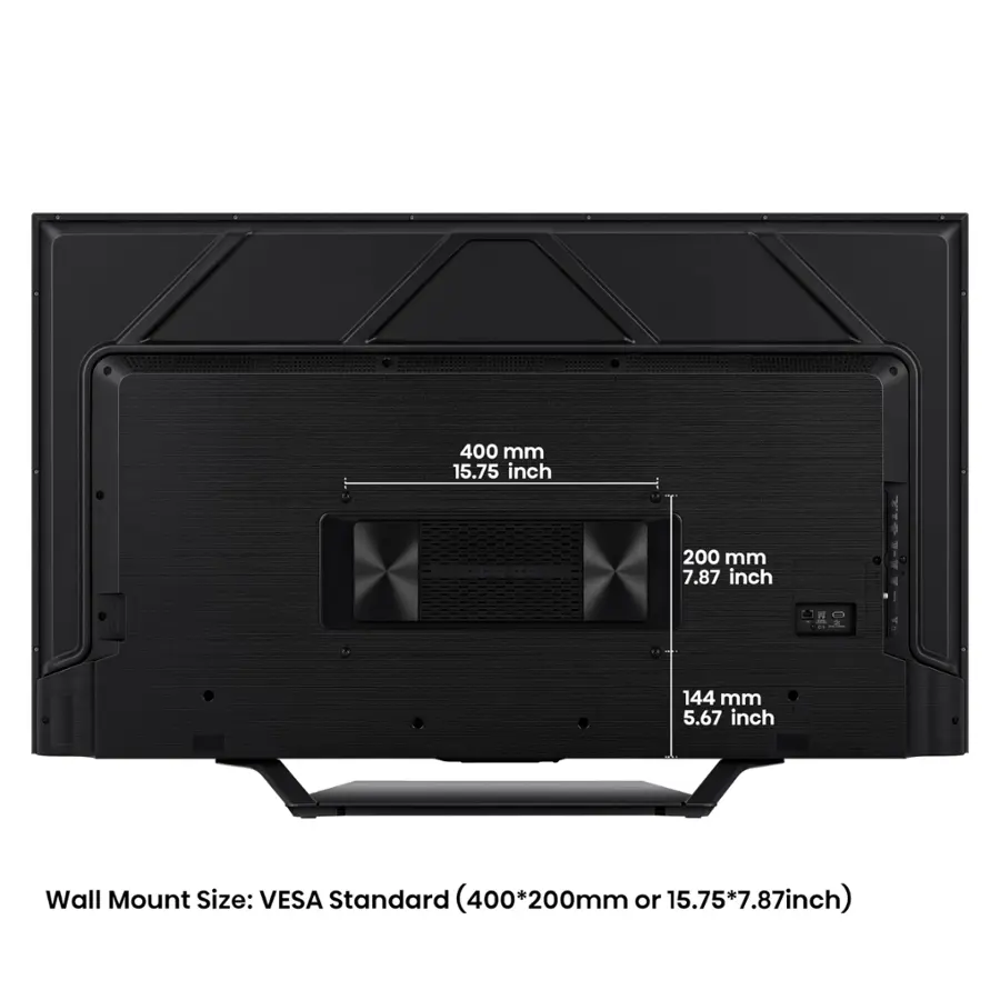 Wall Mount Size: VESA Standard (400*200mm or 15.75*7.87inch)