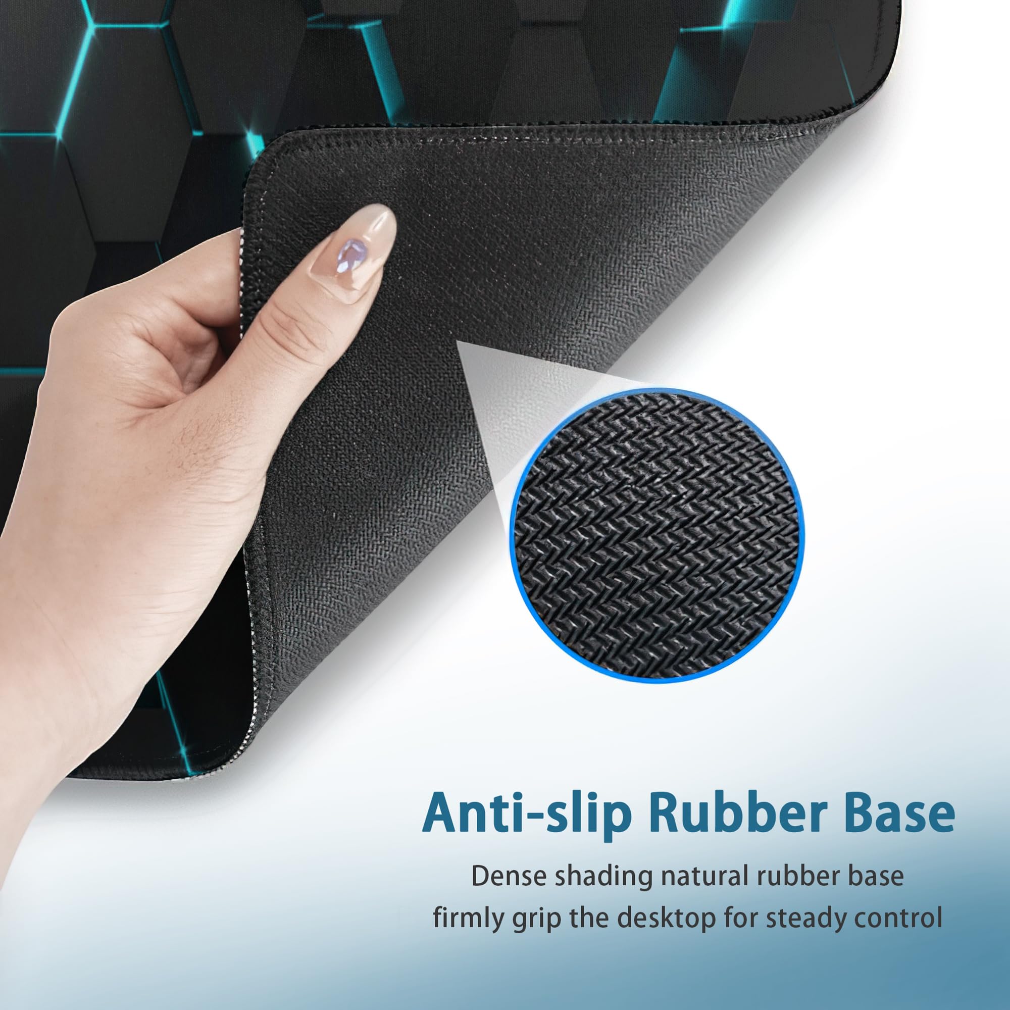Anti-slip Rubber Base

Dense shading natural rubber base firmly grip the desktop for steady control