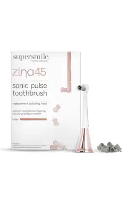 SuperSmile - Zina45™ Sonic Pulse Toothbrush Chrome Replacement Polishing Head - Rose