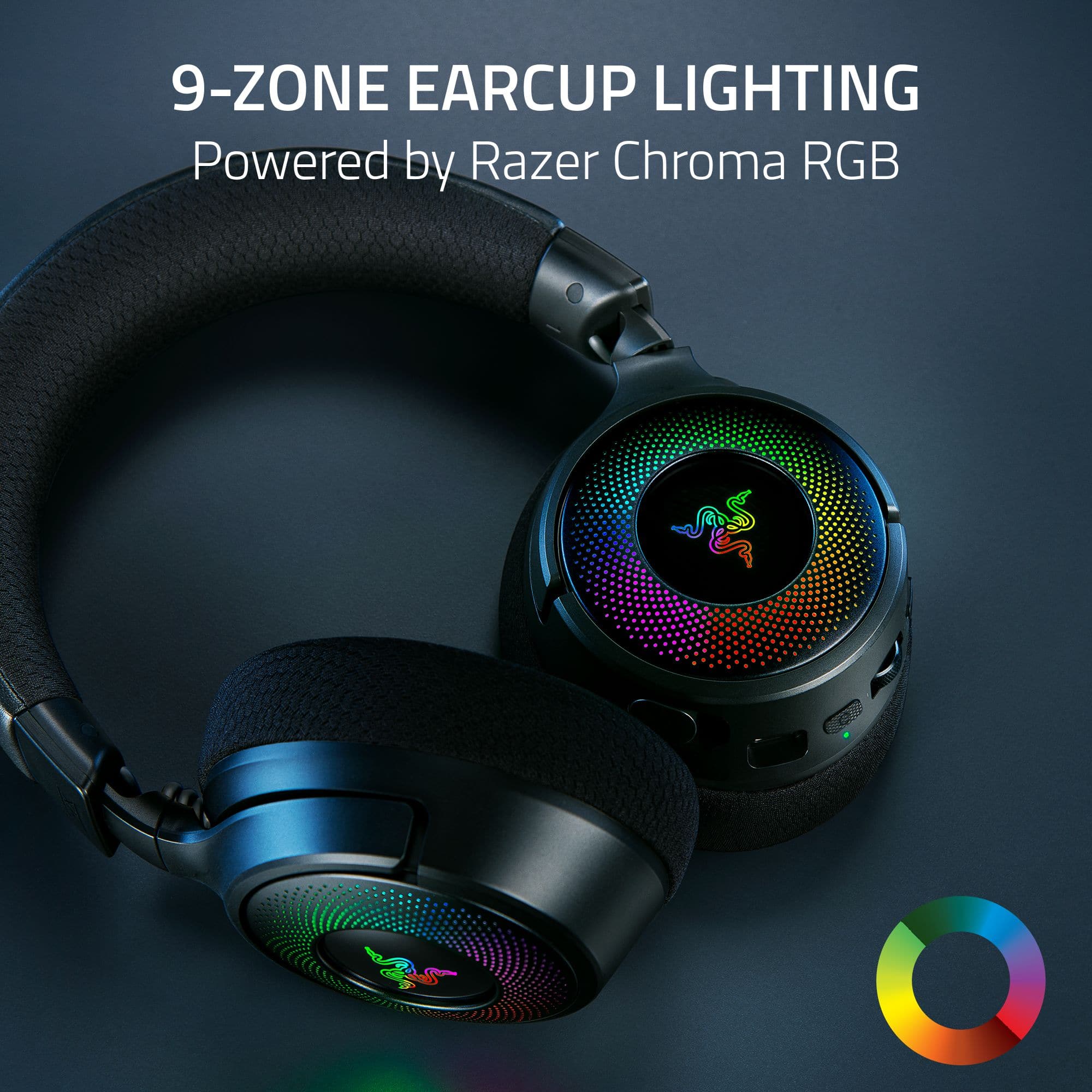 9-ZONE EARCUP LIGHTING Powered by Razer Chroma RGB