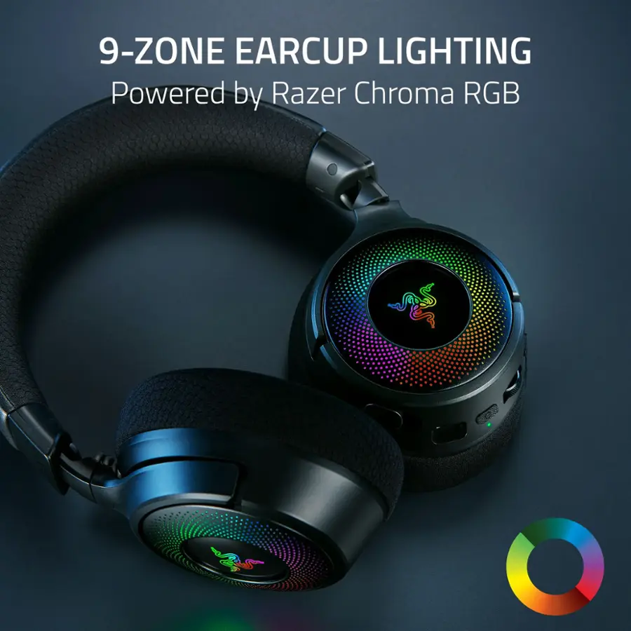 9-ZONE EARCUP LIGHTING Powered by Razer Chroma RGB