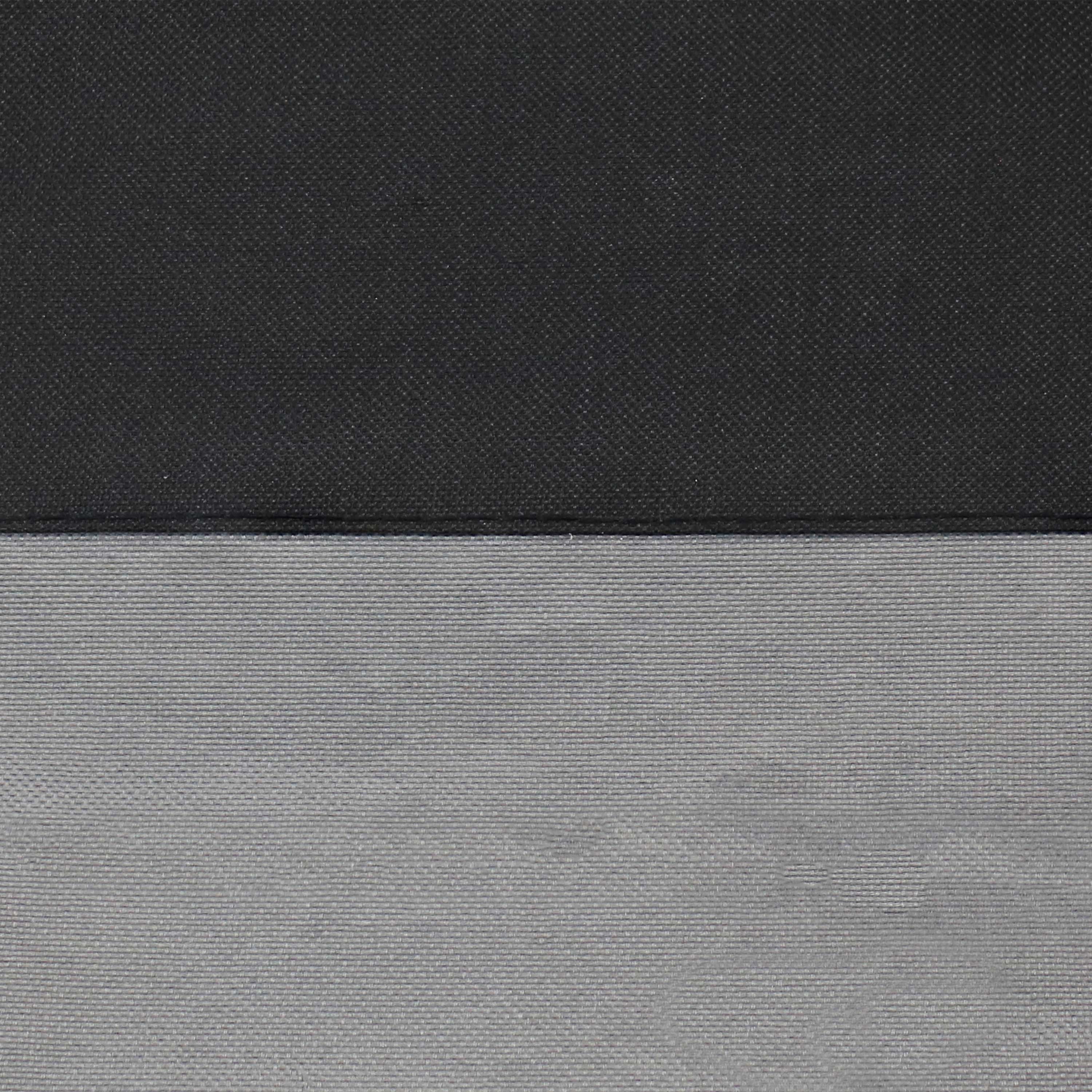 Alt View 4. Sunnydaze - 30 in 2-Tone Polyester Round Outdoor Fire Pit Cover - Black and Gray.