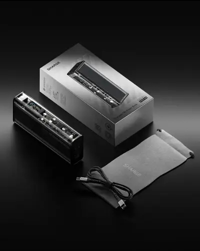 Power Bank SHARGEEK 140W 20000mAh Transparente - Cargador Rápido Con Pantalla, USB-C Y USB-A, Para IPhone, MacBook, Android
