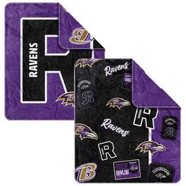 Logo Brands - Baltimore Ravens 50" x 60" Dream Weave Throw Blanket - Black