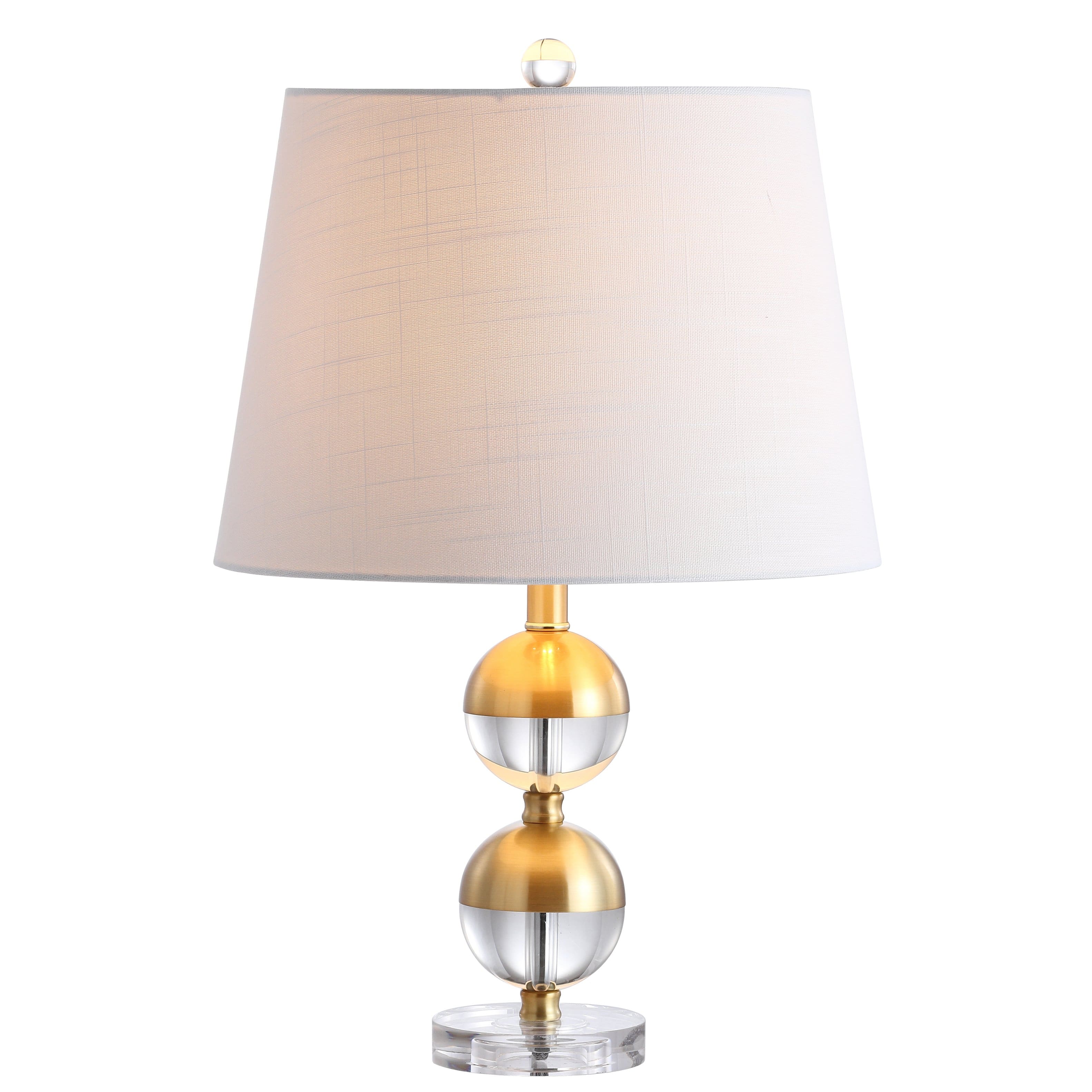 Jonathan Y - Jules 23" Crystal Mini LED Table Lamp, Brass - Gold