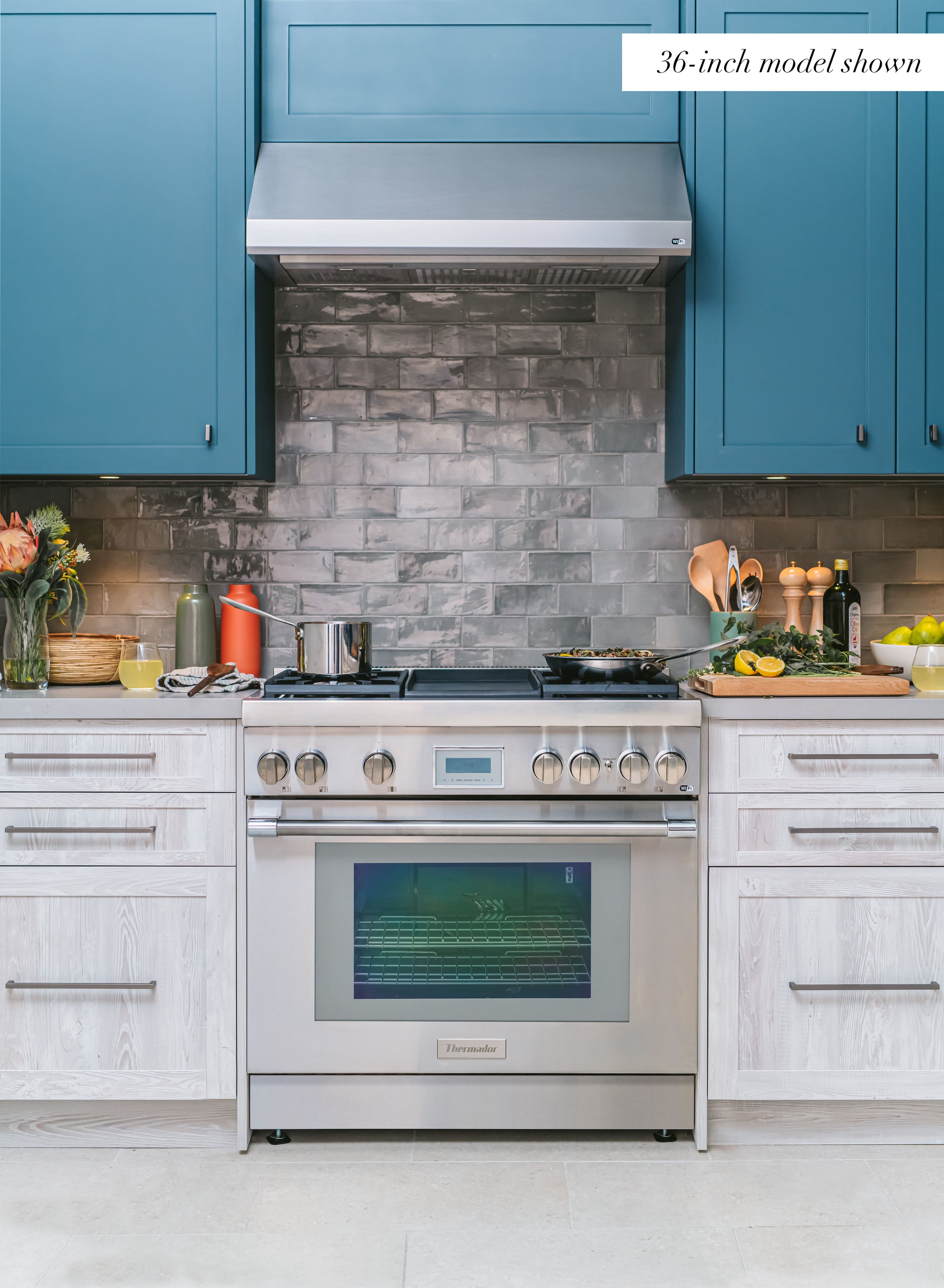 The text on the image reads "36-inch model shown."