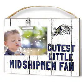Jardine - Navy Midshipmen 8'' x 10'' Cutest Little Weathered Logo Clip Photo Frame - White